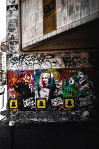 Suicide Squad mural on a wall - darren yaw released